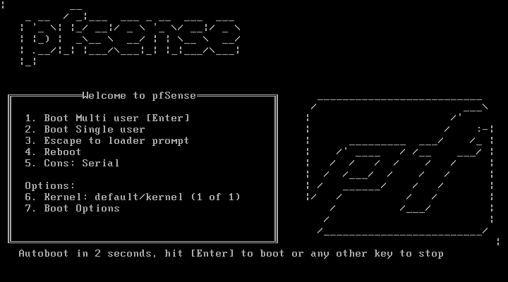 PfSense Boot